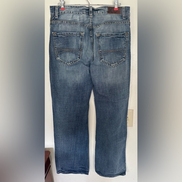 Vintage Express X2 M22 classic regular rise boot cut Blue Jeans Whiskered 32/32 - Picture 9 of 14